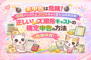 未申告は危険！国税のシステム2026年から変わる税務調査！正しいレズ風俗キャストの確定申告の方法