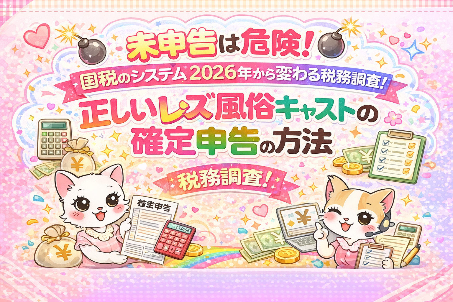 未申告は危険！国税のシステム2026年から変わる税務調査！正しいレズ風俗キャストの確定申告の方法